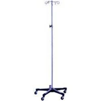 Blickman Health #1415SS-4, IV Stand SS 5-Leg 4-Hook 24" Diameter Base Ea Image Blickman Health #1415SS-4, IV Stand SS 5-Leg 4-Hook 24" Diameter Base Ea Image