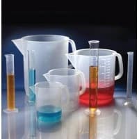 Globe Scientific #601160, BEAKER WITH HANDLE, PP, MOLD GRAD, 5000ML, 12/CS Image Globe Scientific #601160, BEAKER WITH HANDLE, PP, MOLD GRAD, 5000ML, 12/CS Image