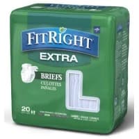Medline #FITEXTRALG, FitRight Extra Briefs, ClothLike, Large, 48" - 58" (122 cm - 147 cm), 80 EA/CS Image Medline #FITEXTRALG, FitRight Extra Briefs, ClothLike, Large, 48" - 58" (122 cm - 147 cm), 80 EA/CS Image