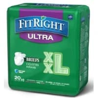 Medline #FITULTRAXXL, FitRight Ultra Briefs Heavy Absorbency, XX-LARGE, 60" - 69" (152 CM - 175 CM), 80 EA/CS Image Medline #FITULTRAXXL, FitRight Ultra Briefs Heavy Absorbency, XX-LARGE, 60" - 69" (152 CM - 175 CM), 80 EA/CS Image