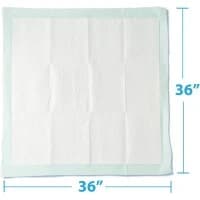 Medline #MSC282070LB, Extra Large 36"x36" Incontinence Bed Pads - Super Absorbent, Thick Quilted Disposable Underpads for Adults, Kids, and Babies, Green, 36 x 36" (91 x 91 cm), 50 EA/CS Image Medline #MSC282070LB, Extra Large 36"x36" Incontinence Bed Pads - Super Absorbent, Thick Quilted Disposable Underpads for Adults, Kids, and Babies, Green, 36 x 36" (91 x 91 cm), 50 EA/CS Image