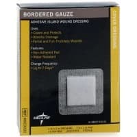Medline #MSC3222, GAUZE, BORDERED, 2" X 2"(1" X 1"PAD)STRL, 15 EA/BX, 10 BX/CS Image Medline #MSC3222, GAUZE, BORDERED, 2" X 2"(1" X 1"PAD)STRL, 15 EA/BX, 10 BX/CS Image