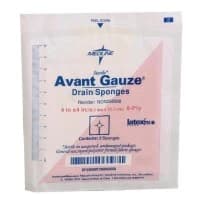Medline #NON256000, GAUZE, SPONGE, DRAIN, 4"X4", 6PLY, STRL, 2'S, 2 EA/PK, 25 PK/BX, 300 PK/CS Image Medline #NON256000, GAUZE, SPONGE, DRAIN, 4"X4", 6PLY, STRL, 2'S, 2 EA/PK, 25 PK/BX, 300 PK/CS Image