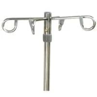 Phlebotic #2829, IV Stand Chrome-Plated Steel 5-Leg 4-Hook 22" One-Handed Knob Ea Image Phlebotic #2829, IV Stand Chrome-Plated Steel 5-Leg 4-Hook 22" One-Handed Knob Ea Image